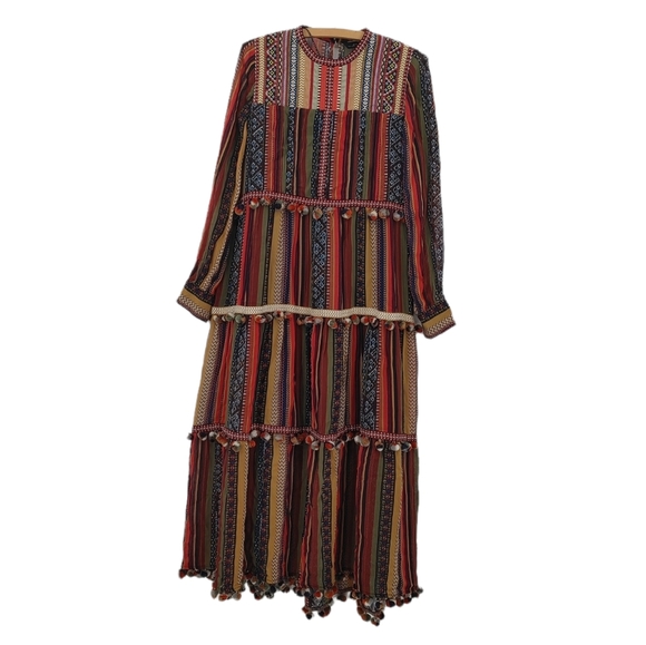 Zara Dresses & Skirts - Zara | boho pom pom dress